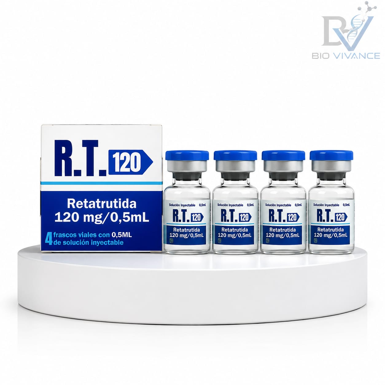 RT 120 Retatrutida 4 Ampolas 120mg